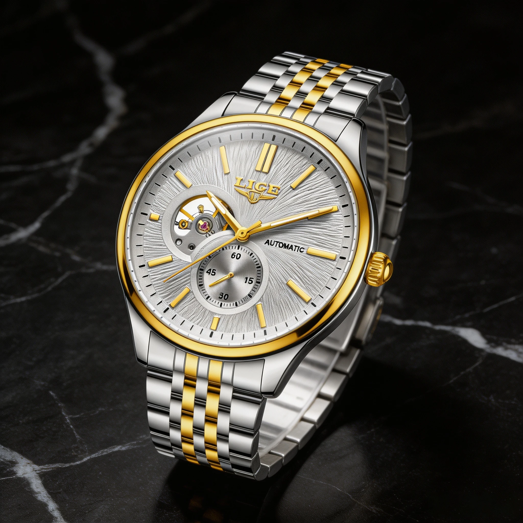 LIGE Nieuwe Heren Automatisch - Skeleton Automatic Watch Luxury Tourbillon recensie en prijs