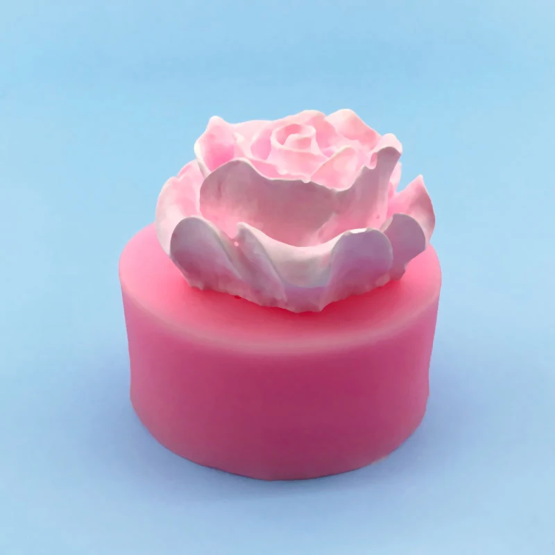 Molde de silicona de rosas hermosas 3D, herramientas de decoración de pasteles de Chocolate DIY, Fondant, decoración de pasteles de boda, flores, molde de jabón