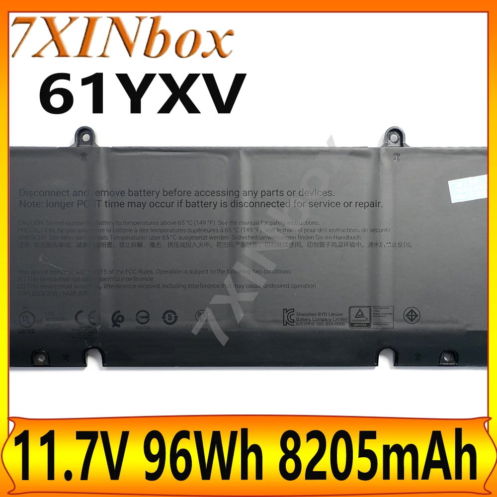 7XINbox 61YXV M23NC 0M23NC 11.7V 96Wh 8205mAh Laptop Battery For Dell Alienware 16 Area-51 AA16250 Gaming Series NEW