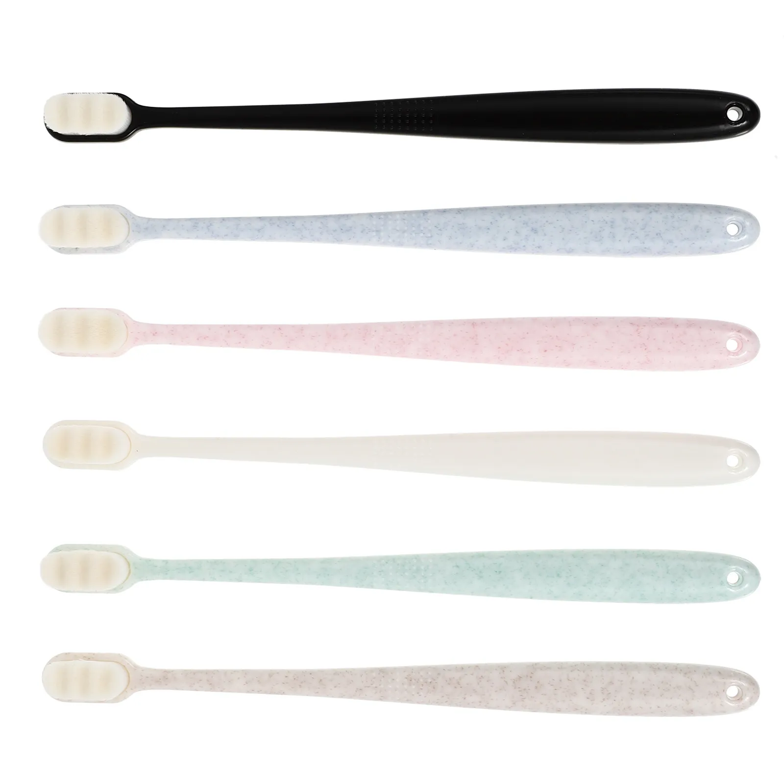 6Pcs Adult Toothbrushes Soft Bristles Wavy Style Small Lightweight Head for Sensitive Gums Bleeding Prevention Portable Travel