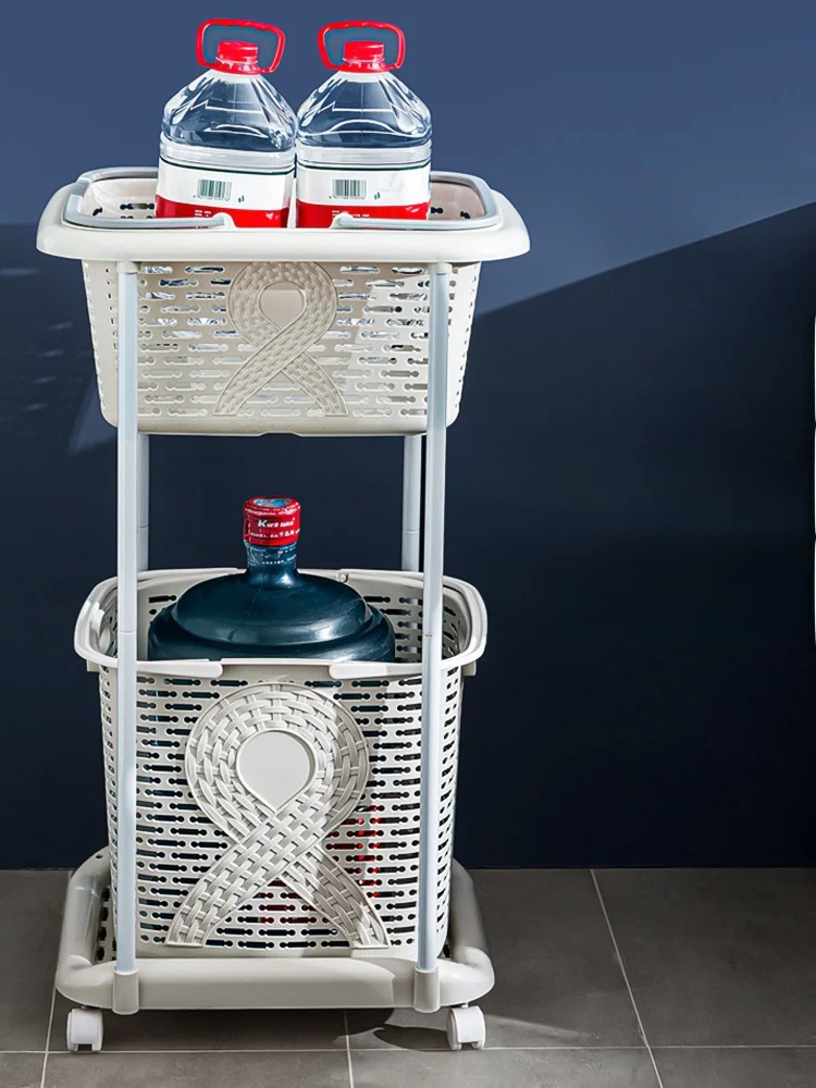 

Очень большая двухслойная пластиковая корзина для белья, органайзер, устойчивая, стильная, для домашнего использования, для хранения грязной одежды