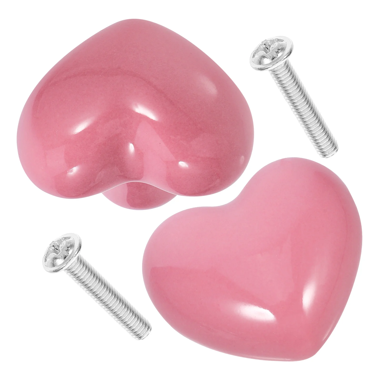 

2pcs Heart Shape Ceramic Drawer Knobs Replacement For Wardrobe Cabinets Dressers Handles Heart-Shaped Pulls Cabinet Door