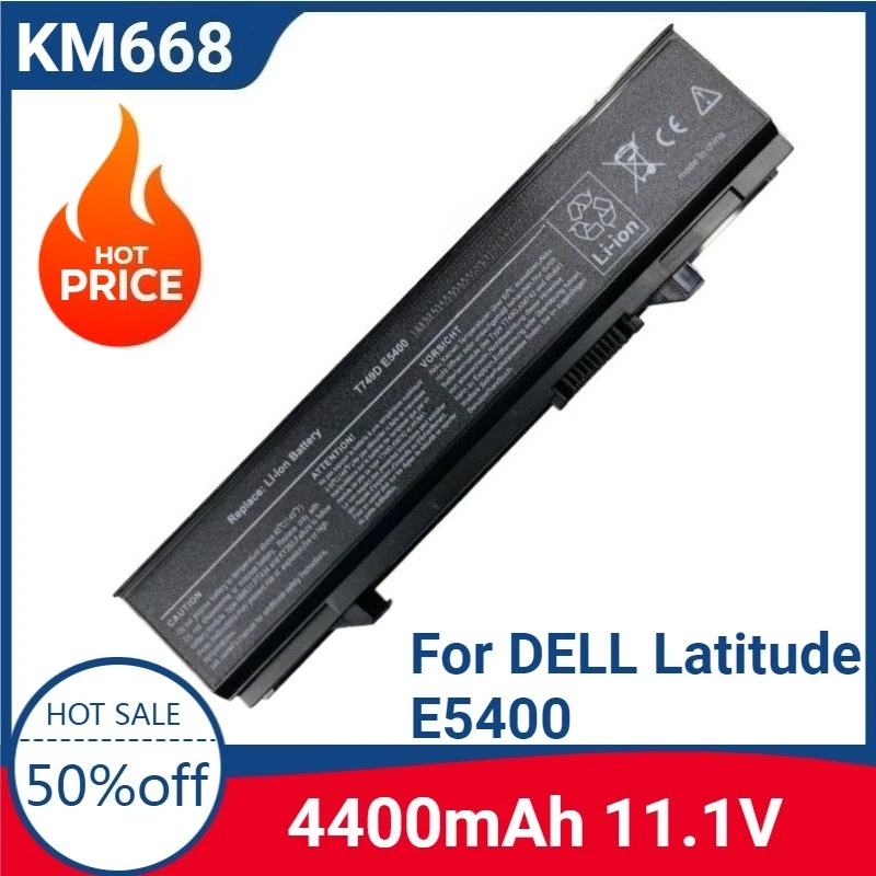

New High-quality KM668 KM760 11.1V 4400mAh Laptop Battery for DELL Latitude E5400 E5410 E5500 E5510 Series Notebook KM742 KM752