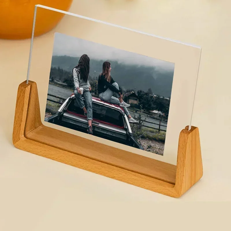 Photo Wooden Picture Frame For Walls Hanging 10X15 A6 Vintage Photo Frame Stand For Pictures Photo Decor Commemorative Gift