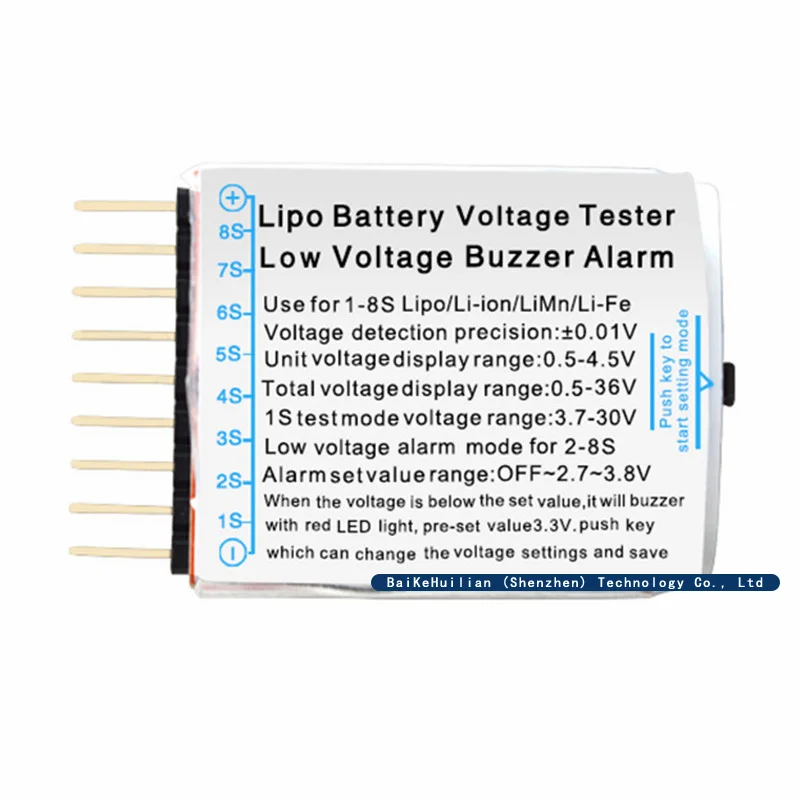 (2-20 stücke) mtw 1-8s neue 2-in-1 Batterie anzeige/bb Niederspannung/Alarm/elektrische Anzeige/Doppel funktions summer