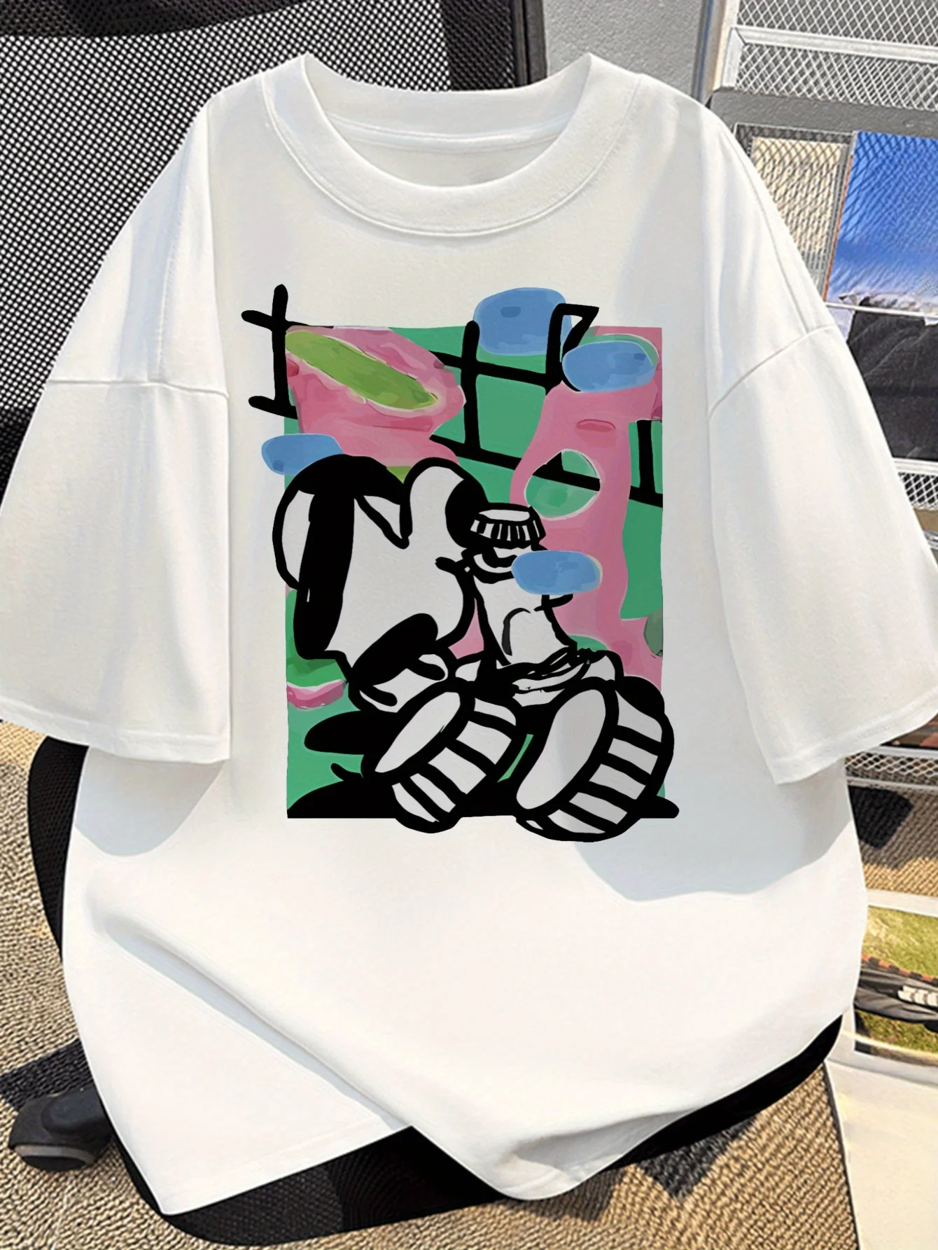 

Abstract Cartoon Graphic Printing Summer Autumn Winter Pure Cotton Casual and Comfortable Men's and Women's T-shirts