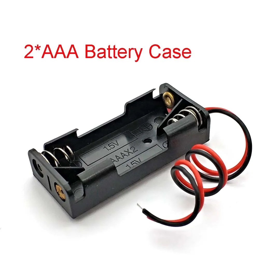 10 Stück AAA-Batteriehalter mit Kabelanschluss, 1–4 Fächer, Lötlochfreies Gehäuse für DIY-Projekte, BATTERIEN NICHT ENTHALTEN – Detail 3