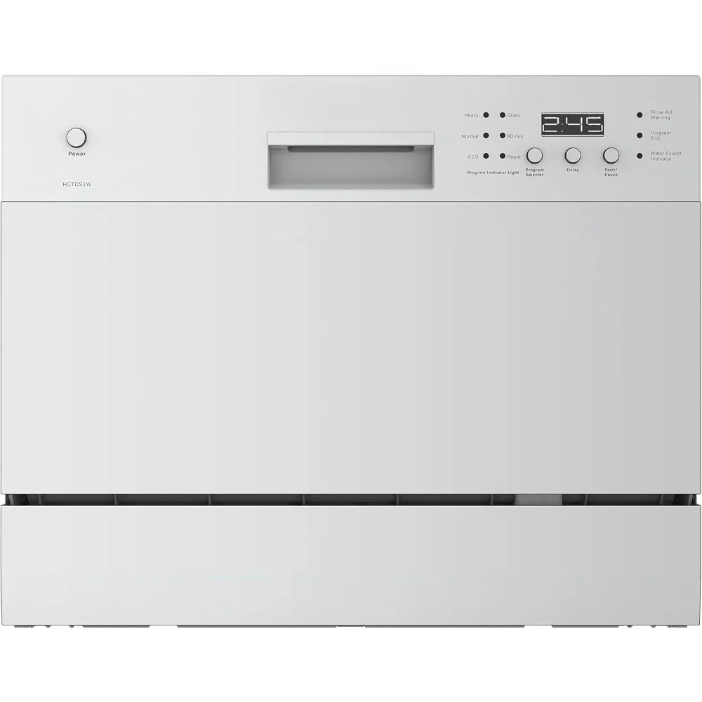 Countertop Dishwasher with 6 Place settings, 6 Washing Programs, Stainless Steel Tub, UL/Energy Star- Stainless Steel