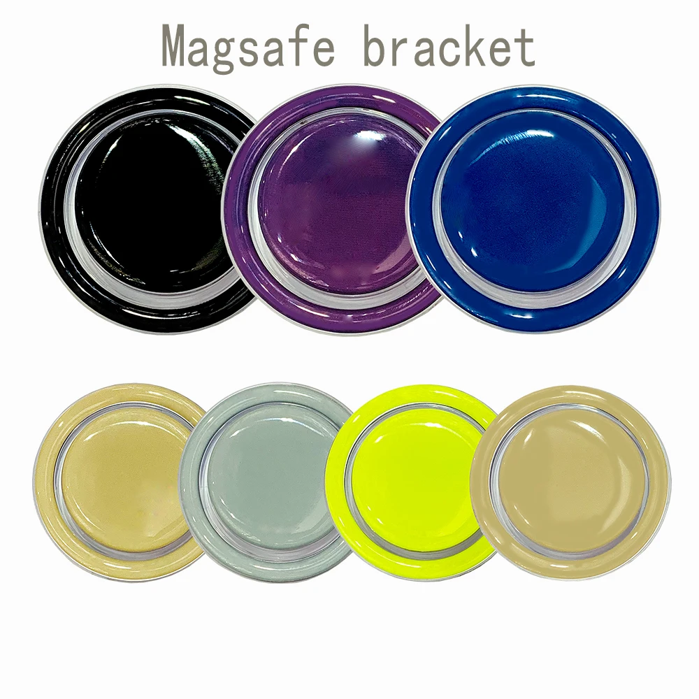 Bolsa de aire magnética Magsafe, 1 Uds., fuerte succión, anillo plegable giratorio, soporte para teléfono, aleación, portátil, Universal, escritorio, creativo