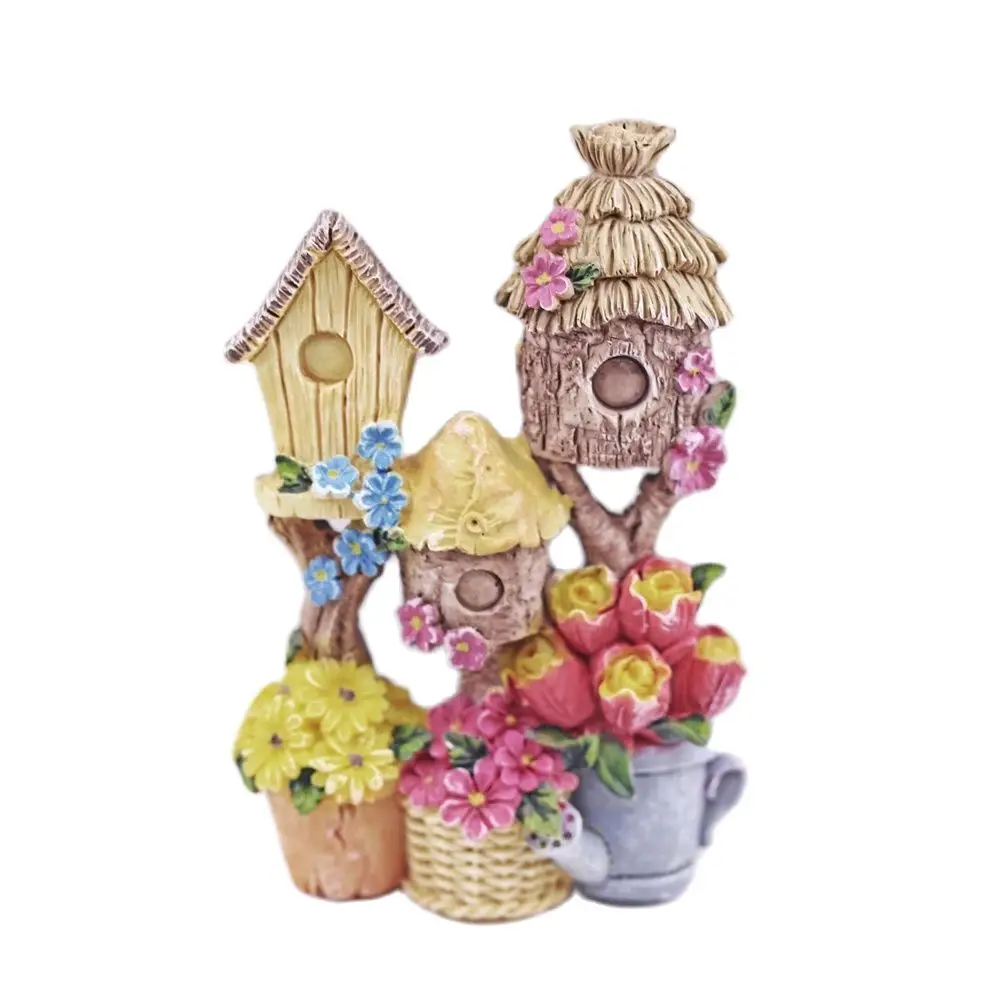 

3D Flower POTS Bird Houses Silicone Fondant mould Icing Cake Decor Chocolate Sugarcraft Baking Mold DIY Resin Polymer Clay