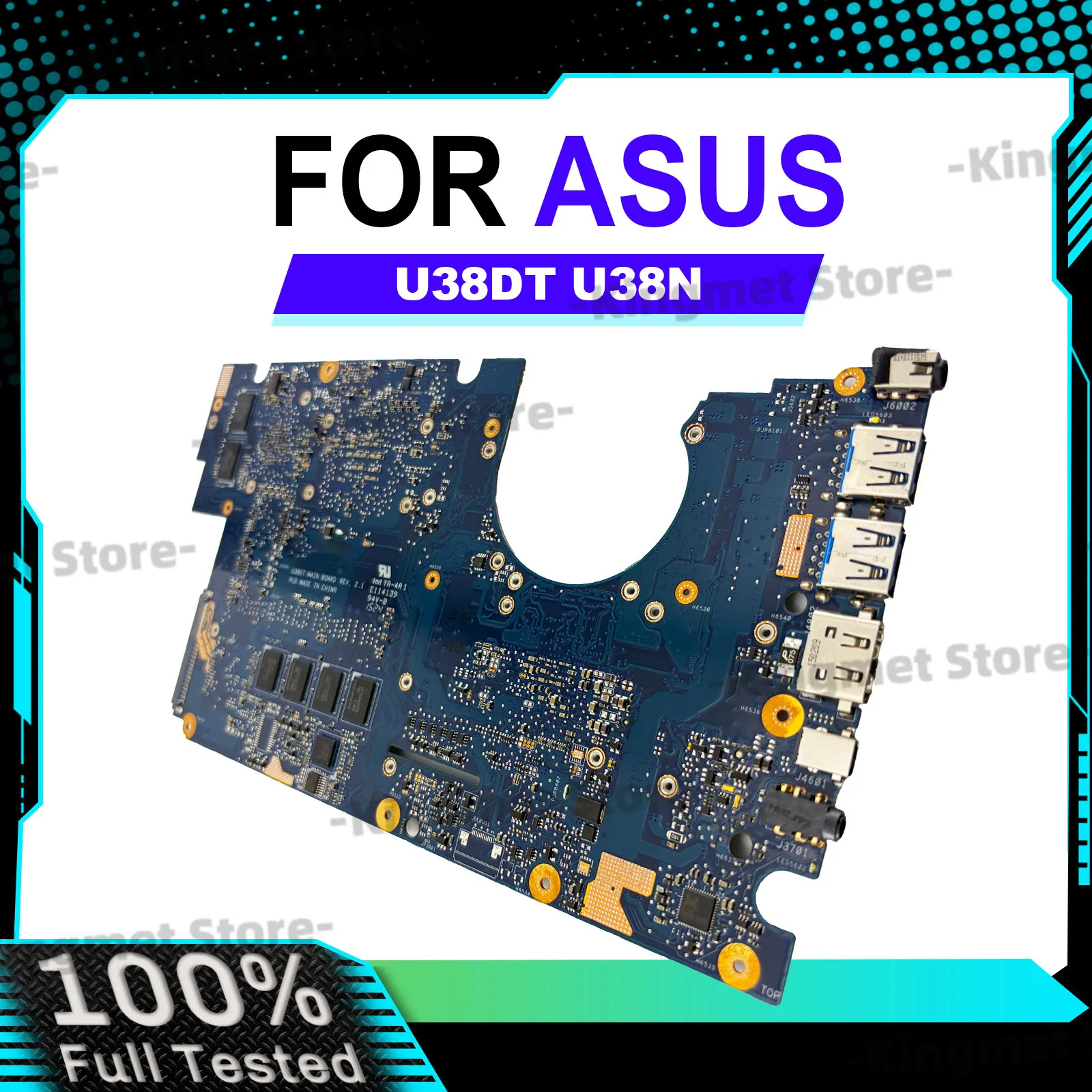U38N U38DT Notebook Mainboard For ASUS ZenBook U38DT Laptop Motherboard With A6 A8 CPU 100% tests OK fast shipping High quality