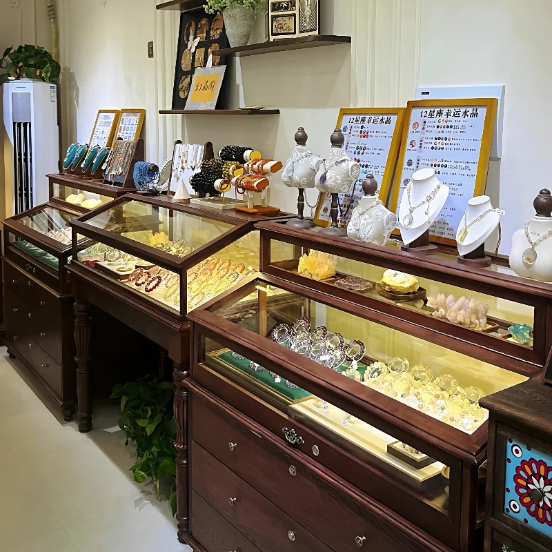 Pre-owned jewelry display counter bracelet bracelet jewelry display rack American vintage jade glass