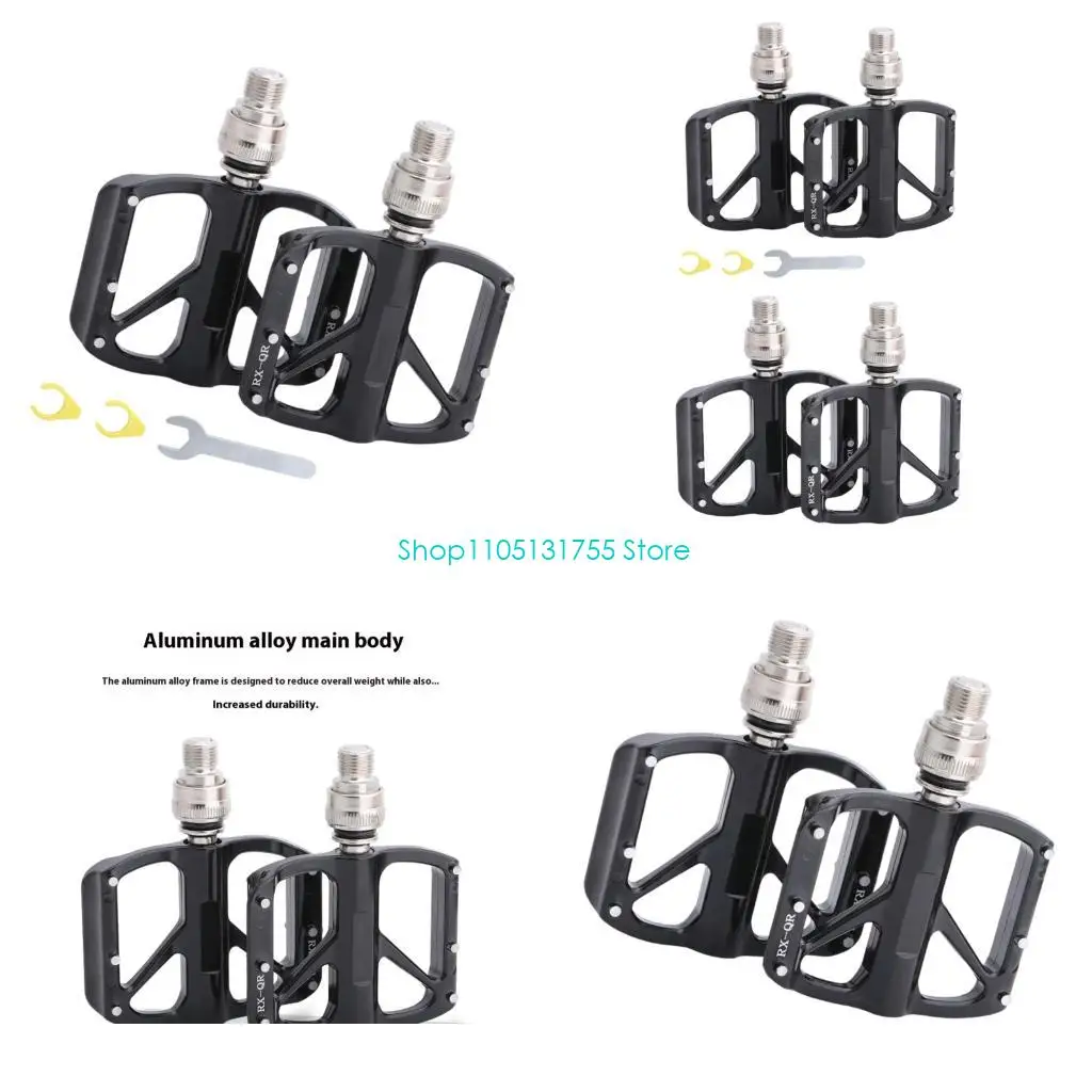 

K0EF Convenient Bike Pedals Adapters Bike Lock Nylons Pedals Plate Adapters