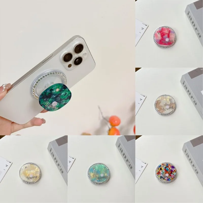 

Подставка для телефона с хрустальным цветком для MagSafe, магнитный держатель градиентного цвета, регулируемое расширяемое крепление для вентиляционного отверстия для IPhone