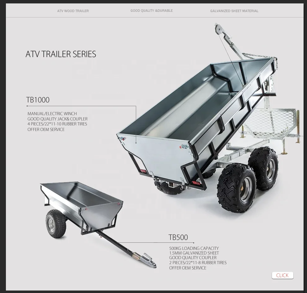 Sinolink Farm Atv Log Trailer with Grapple