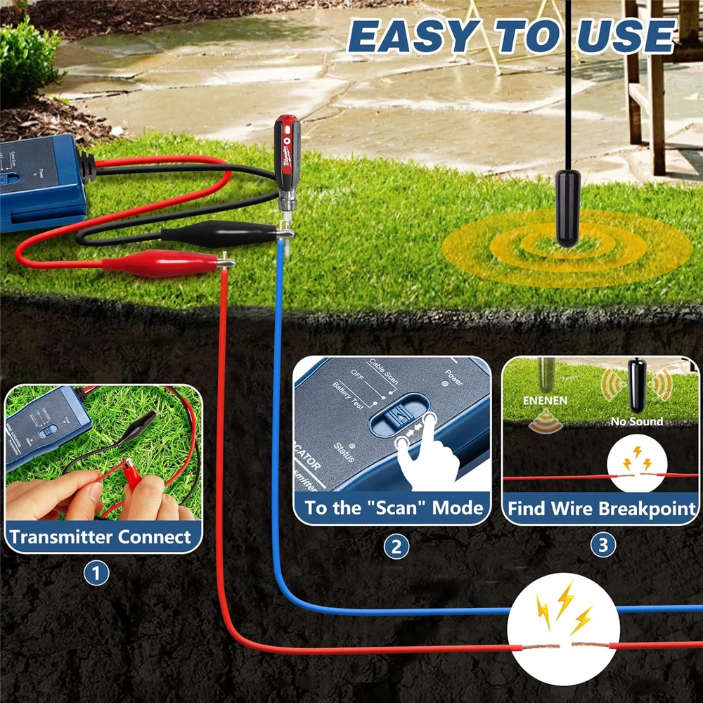 Imagem -03 - Noyafa-tester Cabo Underground Anti-interference Cabo Tracker Locator Cabo Elétrico Wire Tracer Ferramentas de Rede Nf816l