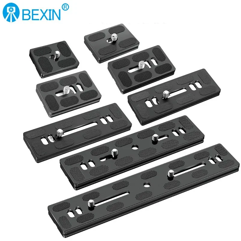 BEXIN Universal Aluminum Alloy Quick Release Plate Tripod Mount Adapter with 1/4 Screw for Benro Arca Swiss Ball Head and Camera