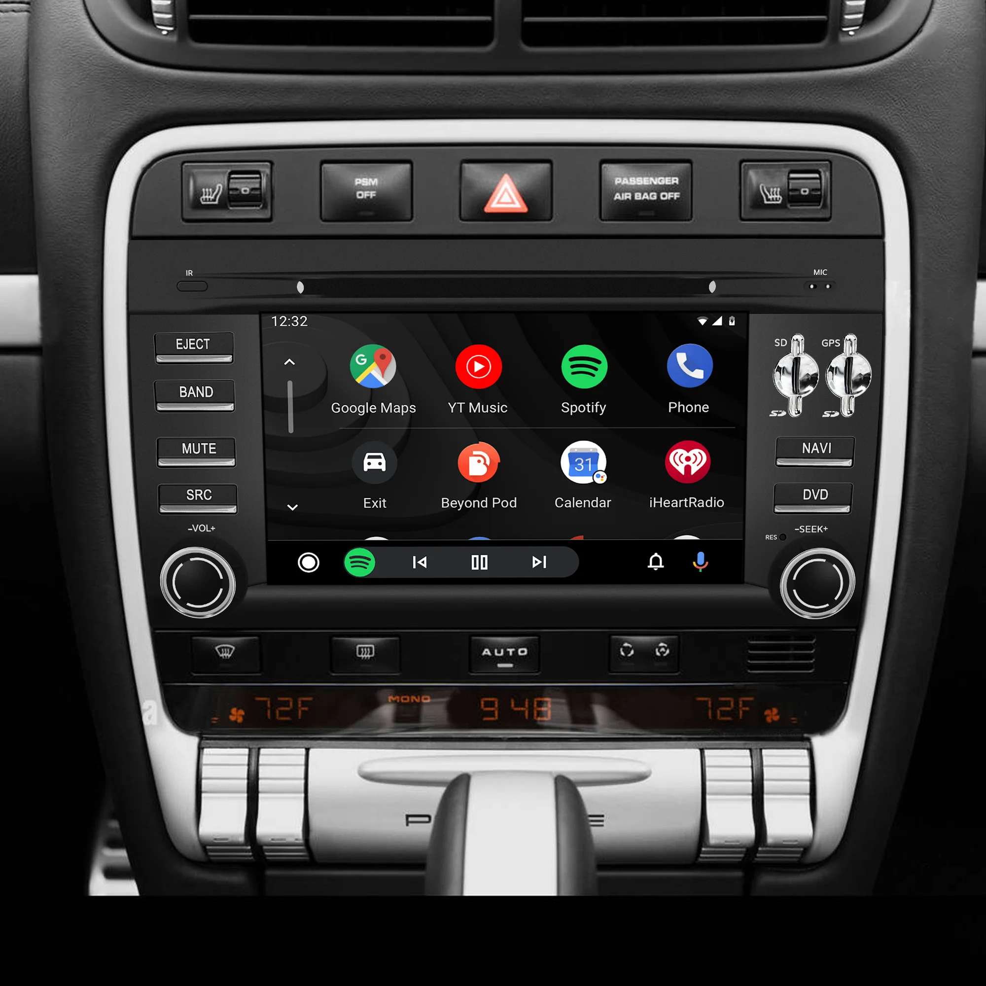 

Car Radio for Porsche cayenn CarPlay upgrade 7 inch touch screen Android Auto mirror Netflix Spotify Android 13 apps navigation