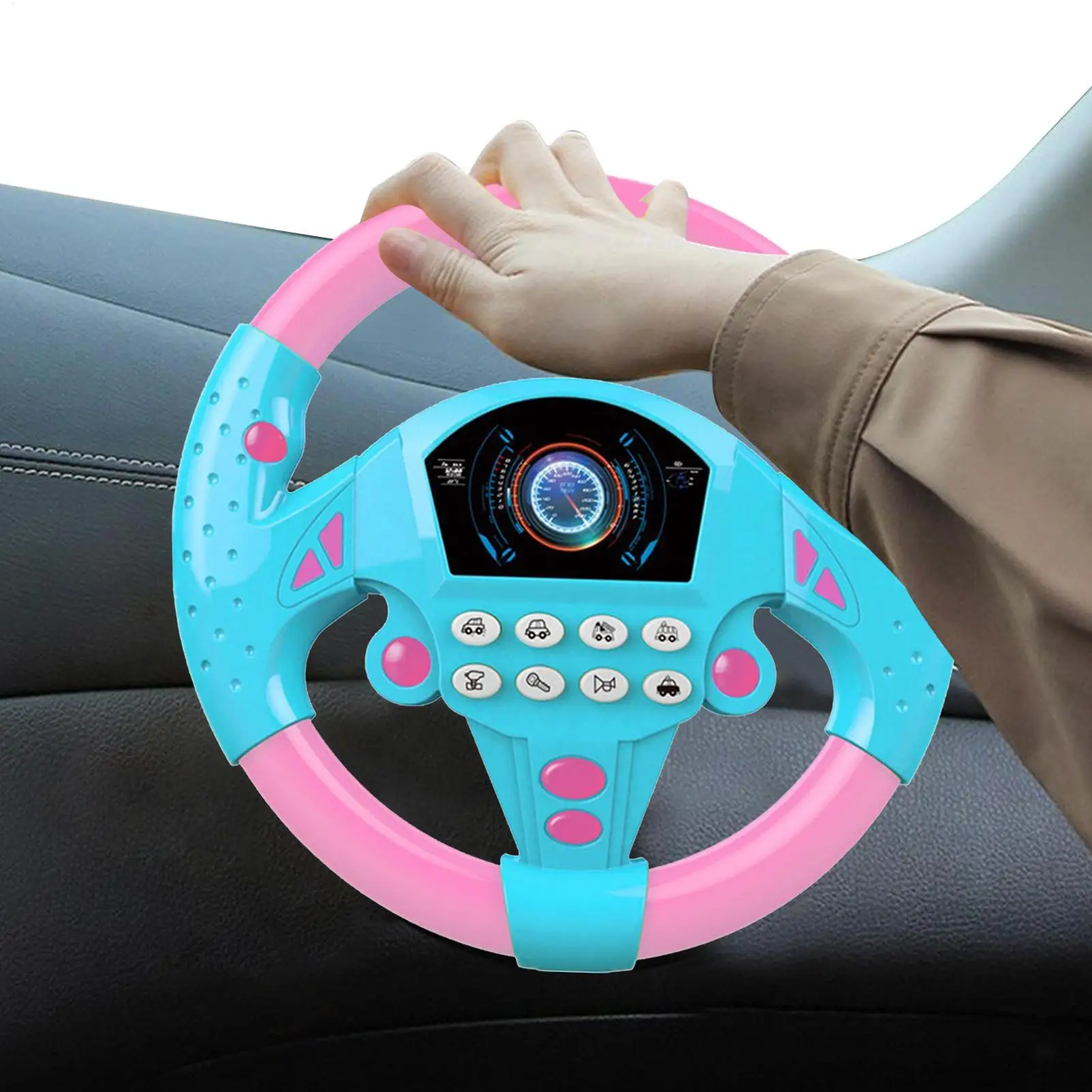 1PC Car Steering Toys Steering Wheel Children's Toy Kids Early Education Copilots Stroller Steering Wheel Vocal Toys