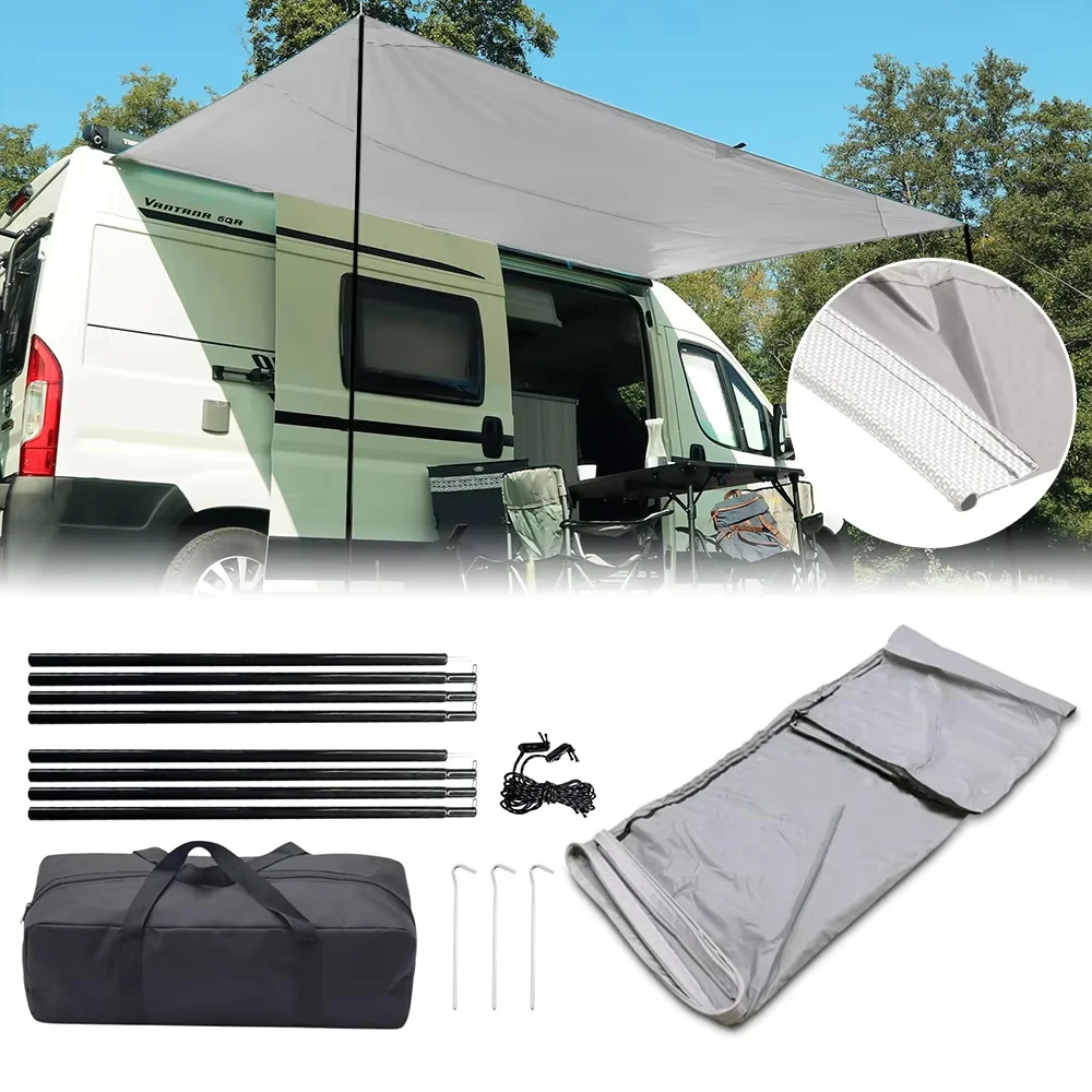 1Set RV Sonnendach Markise RV Caravan Zelt Set 3x2,4 m Outdoor Zelt Mit Lagerung Tasche für Camper Wanderer Wohnmobil Benutzer