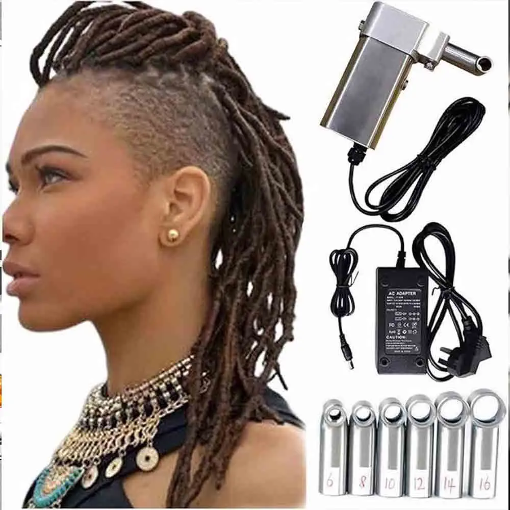 EU Plug Dreadlocks Hair Making Machine Portable Automatic Dreadlock with 6 Head Dreadlock Crochet Braiding Making Machine