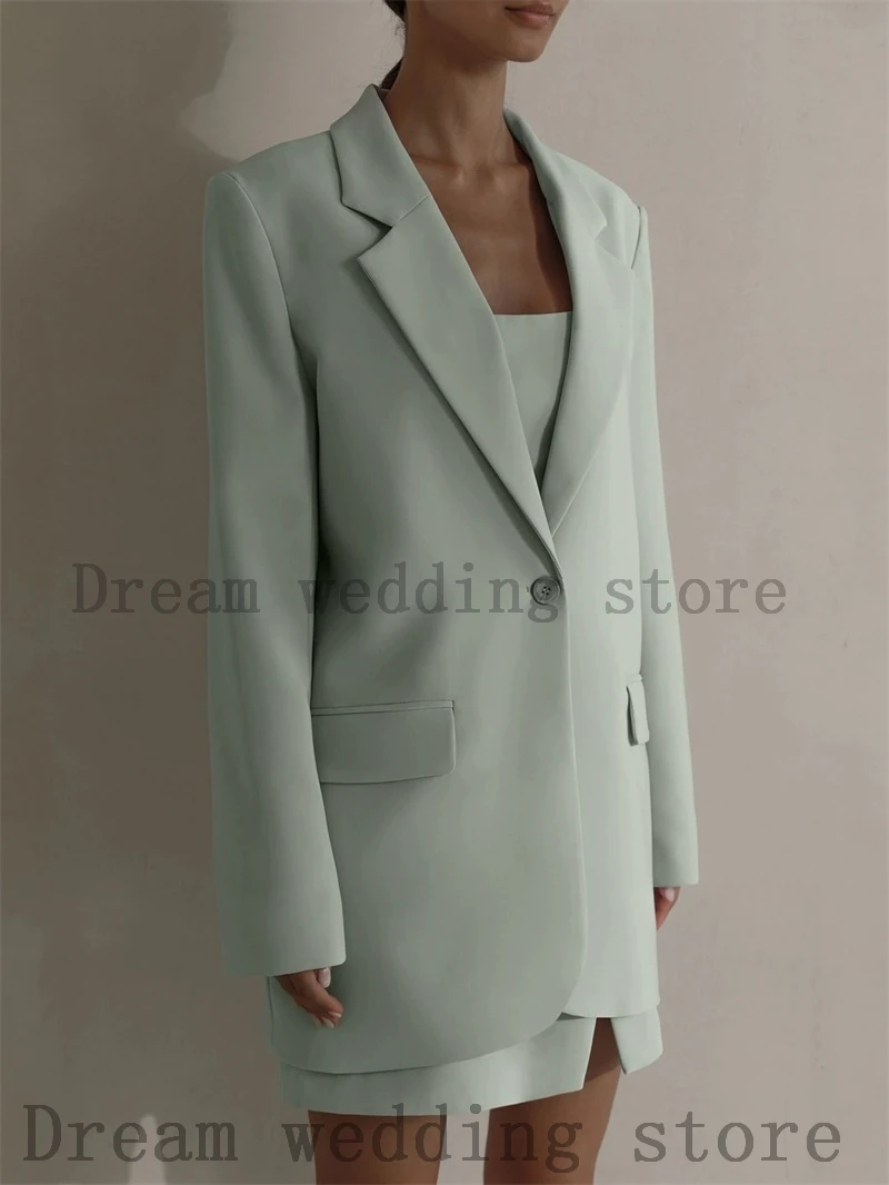 Ensemble de costumes pour femmes, 2 pièces, Blazer + robe à enfiler, sur mesure, robe de bal formelle pour femmes, tenue de fête, veste Sexy, manteau