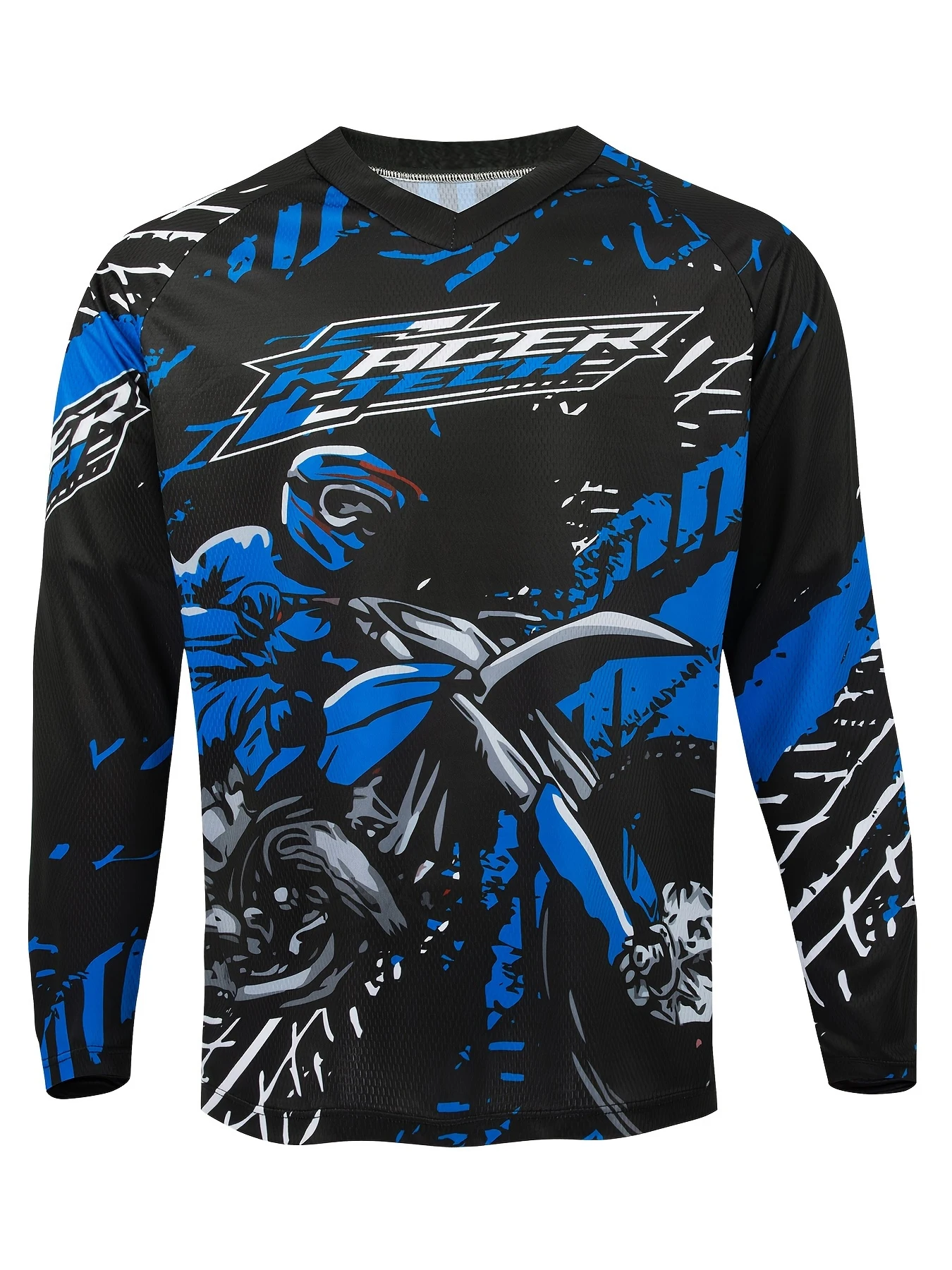 Motocross Rider Graffiti Graphic Long Sleeve Jersey Family Matching Off Road Dirt Bike Racing Sports Outdoor Active Riding Top