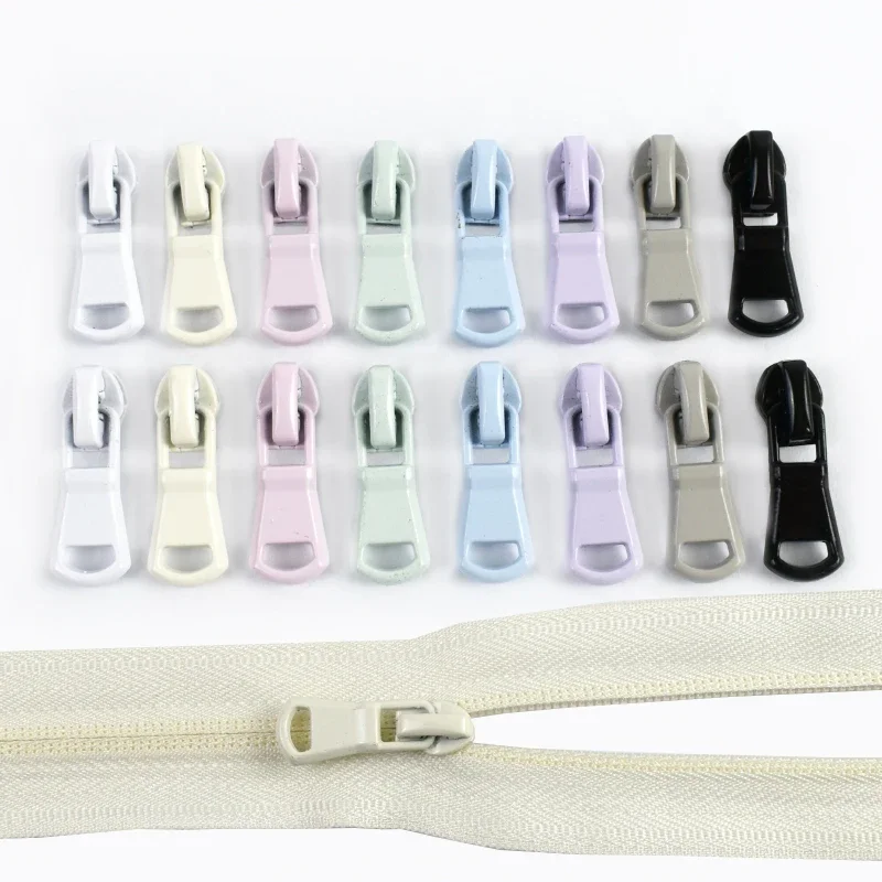

3# Colorful Nylon Zipper Head for Sewing Clothes Reverse Zip Heads 10-30Pcs Bag Decor Zippers Slider Zips Repair Kit Accessories