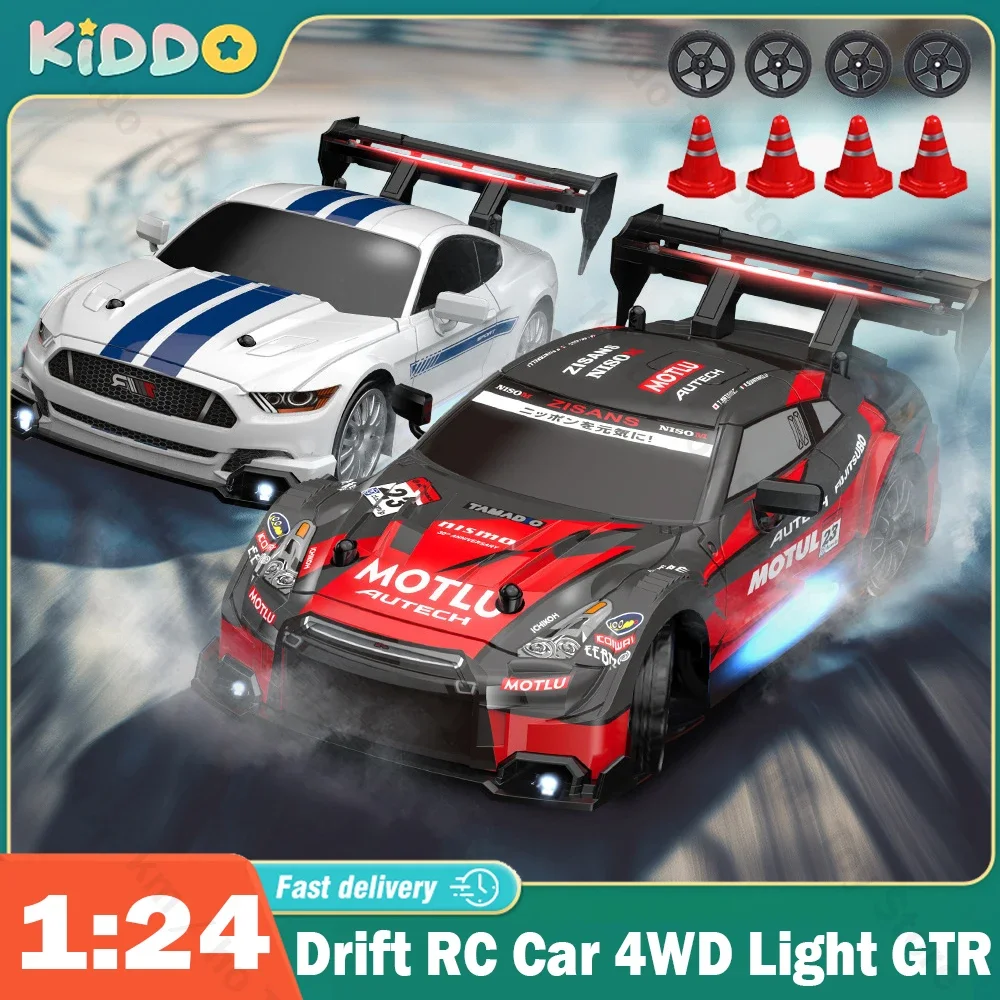 1:24 Drift RC Car 4WD 2.4G RC Drift Car Toy with Light Remote Control GTR Model AE86 Vehicle RC Racing Car Toy for Children Gift