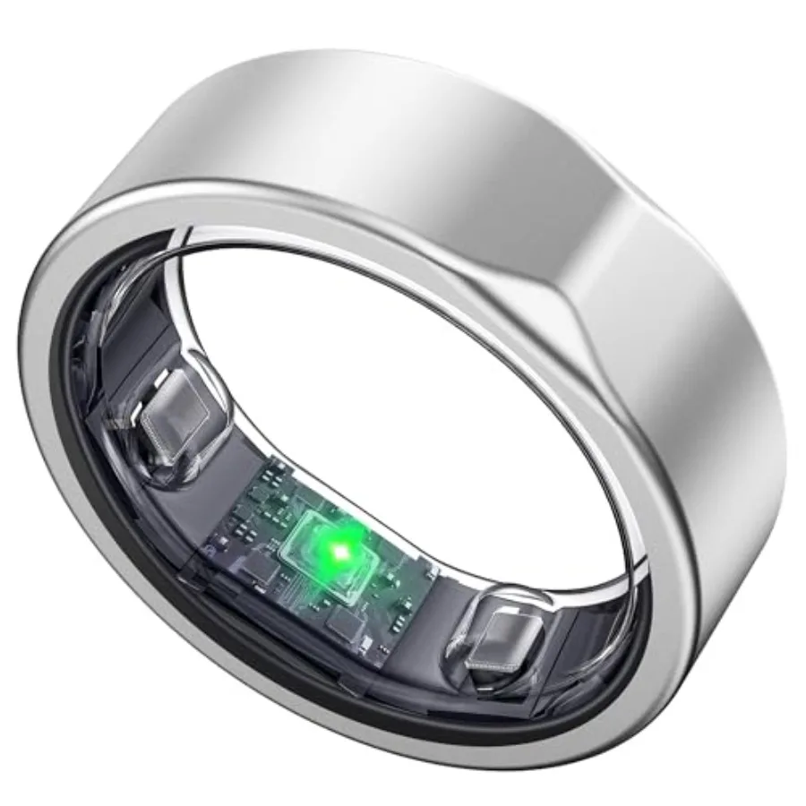 

Smart Ring for Women Men - Titanium Fitness Ring with Heart Rate Step Counting Calorie and Sleep Tracking for iPhone and Androi