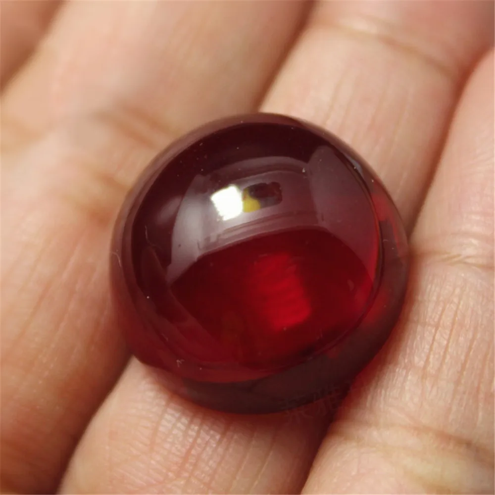 Joanlyn Ruby Round Cabochon Blood-red Smooth Polished Surface Flat Back Multiple Sizes to Choose C78R