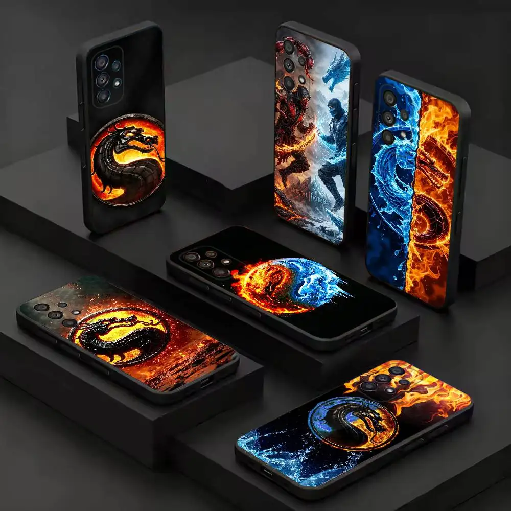 M-Mortal K-Kombat Black Soft Protective Case For Samsung Galaxy S30, 25,24,23,22,21,20,10 Ultra Plus Lite FE
