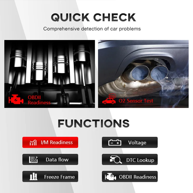 2026 KONNWEI KW860 Car OBD2 Diagnostic Tool Professional Battery Tester Cars I/M Readiness Oil Lamp Error Code Reader Auto Tool - view 2