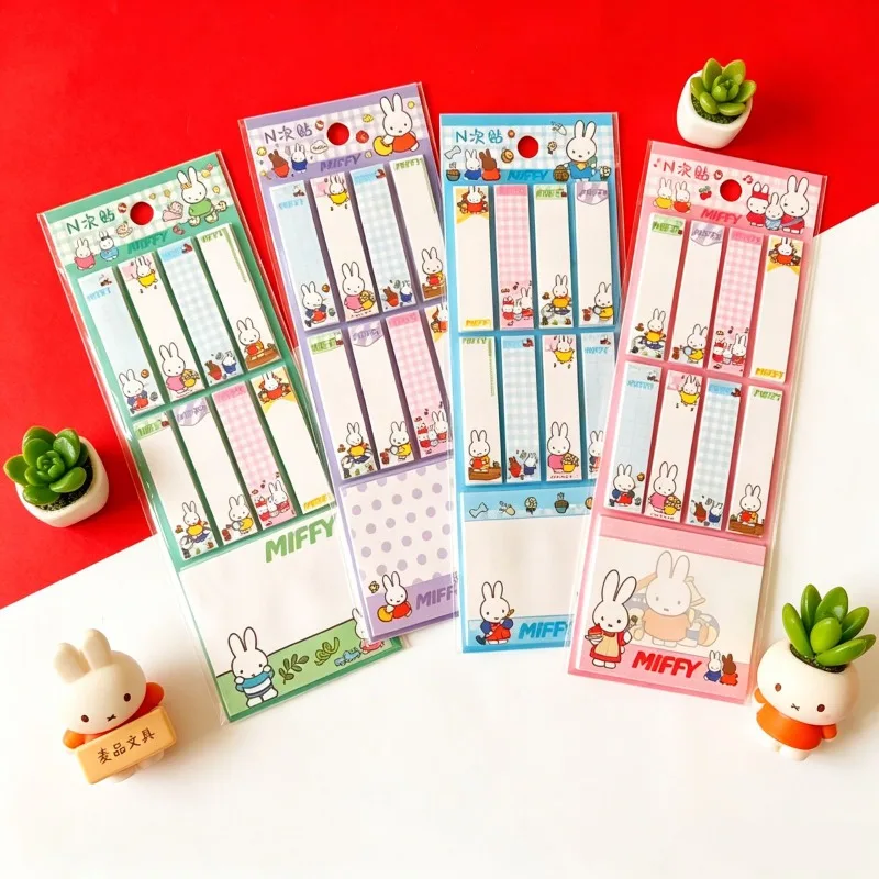 Kawaii Miffy Stationery - Easy Bear N-Piece Sticker Set - Cute Miffy Rabbit Index Post-it Note Wholesale