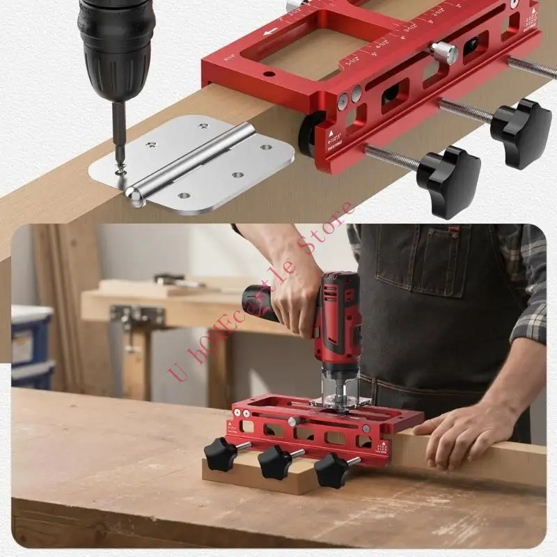63HF Door Hinge Mortiser Hinge Installation Door Hinge Router Template for 2.5-5inch