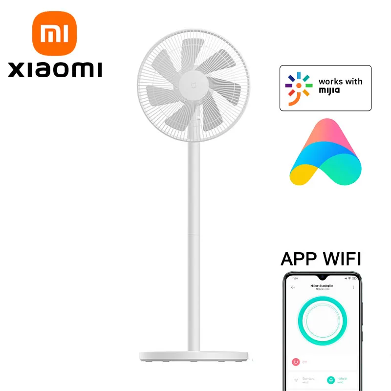 Умный напольный вентилятор XIAOMI MIJIA, преобразование частоты переменного тока, электрический вентилятор с голосовым управлением, с таймером, работает с приложением MI HOME