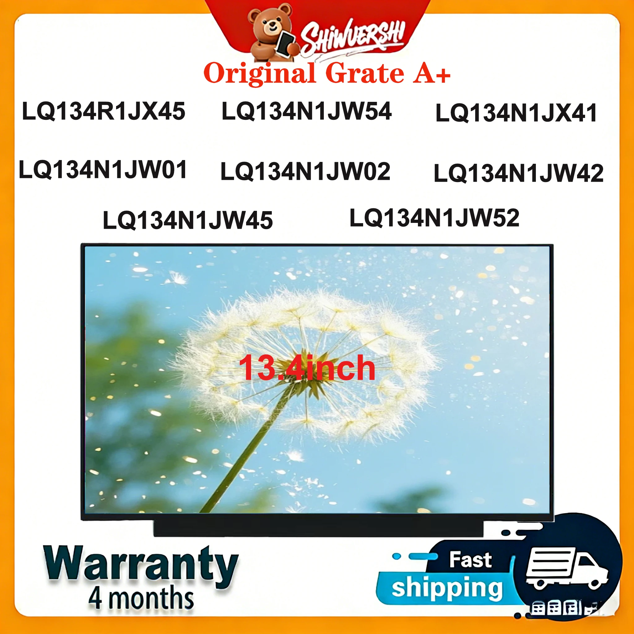 

Новый оригинальный ЖК-экран A+ 13.4" LQ134R1JX45 LQ134N1JW54 LQ134N1JX41 LQ134N1JW01 LQ134N1JW02 LQ134N1JW42 LQ134N1JW45 LQ134N1JW52