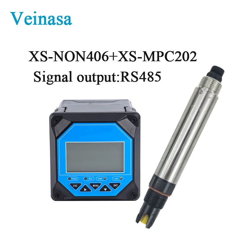 

2026 Veinasa XS-NON406-XS-MPC202 Nitrate Sensor Probe Meter for Aquarium Arduino with 316L Material Ion Controller (1 Year Warra