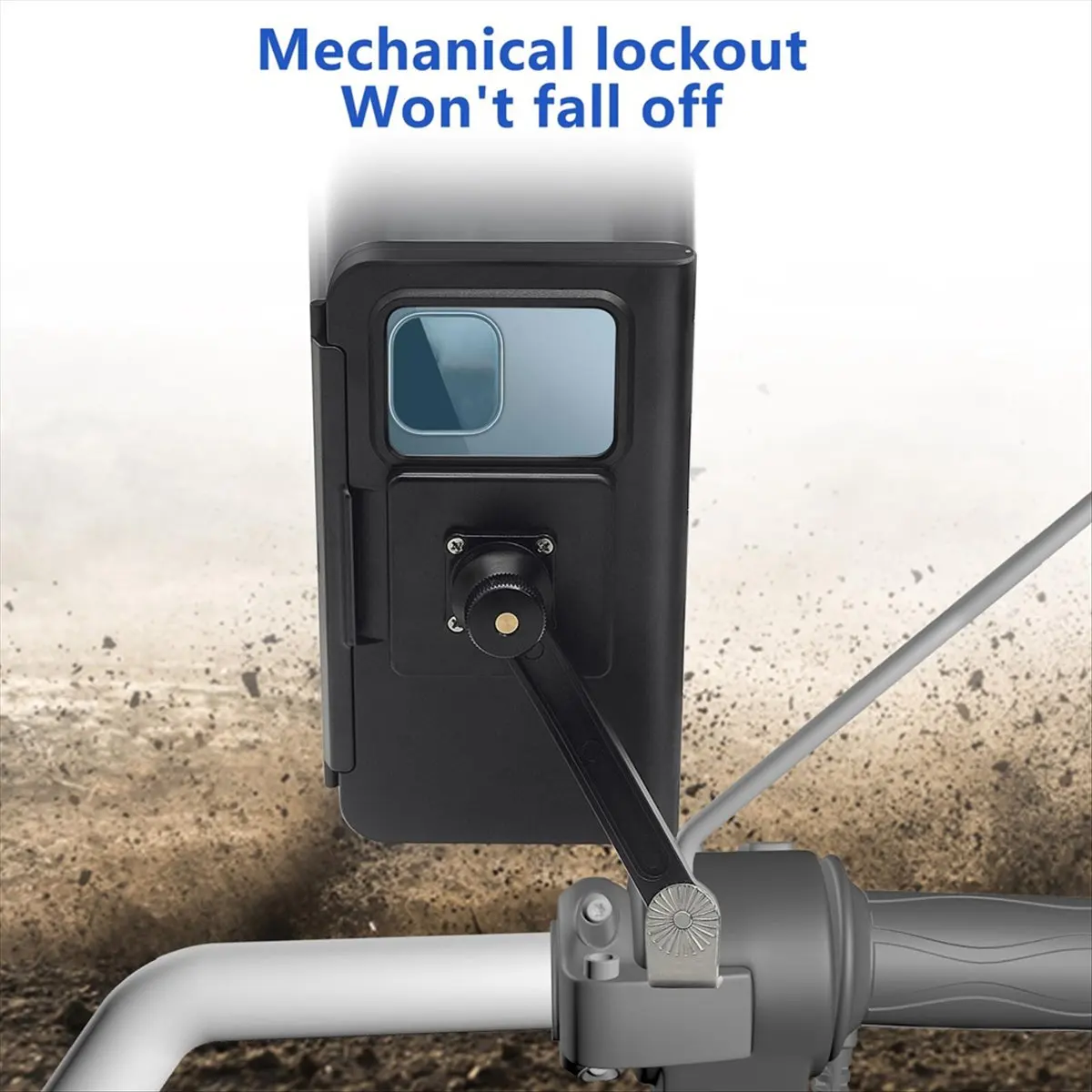 

X07A Phone Holder Motorcycle Bicycle Waterproof Case Rearview Mirror Mount Base Touch-Screen Scooter Phone Holder