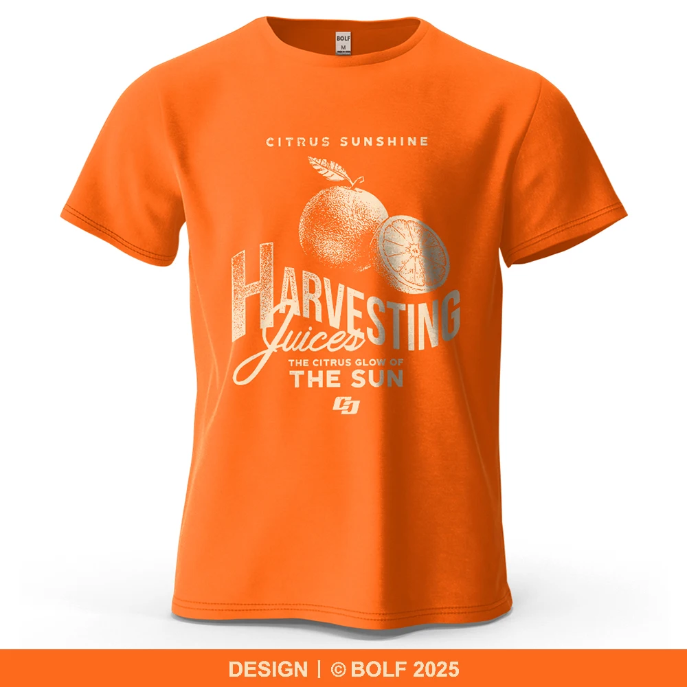 CITRUS SUNSHINE Printed Men's T-Shirt 100% Cotton Oversized Vintage Graphic Tees for Women Tops Tees Summer Casual Streetwear