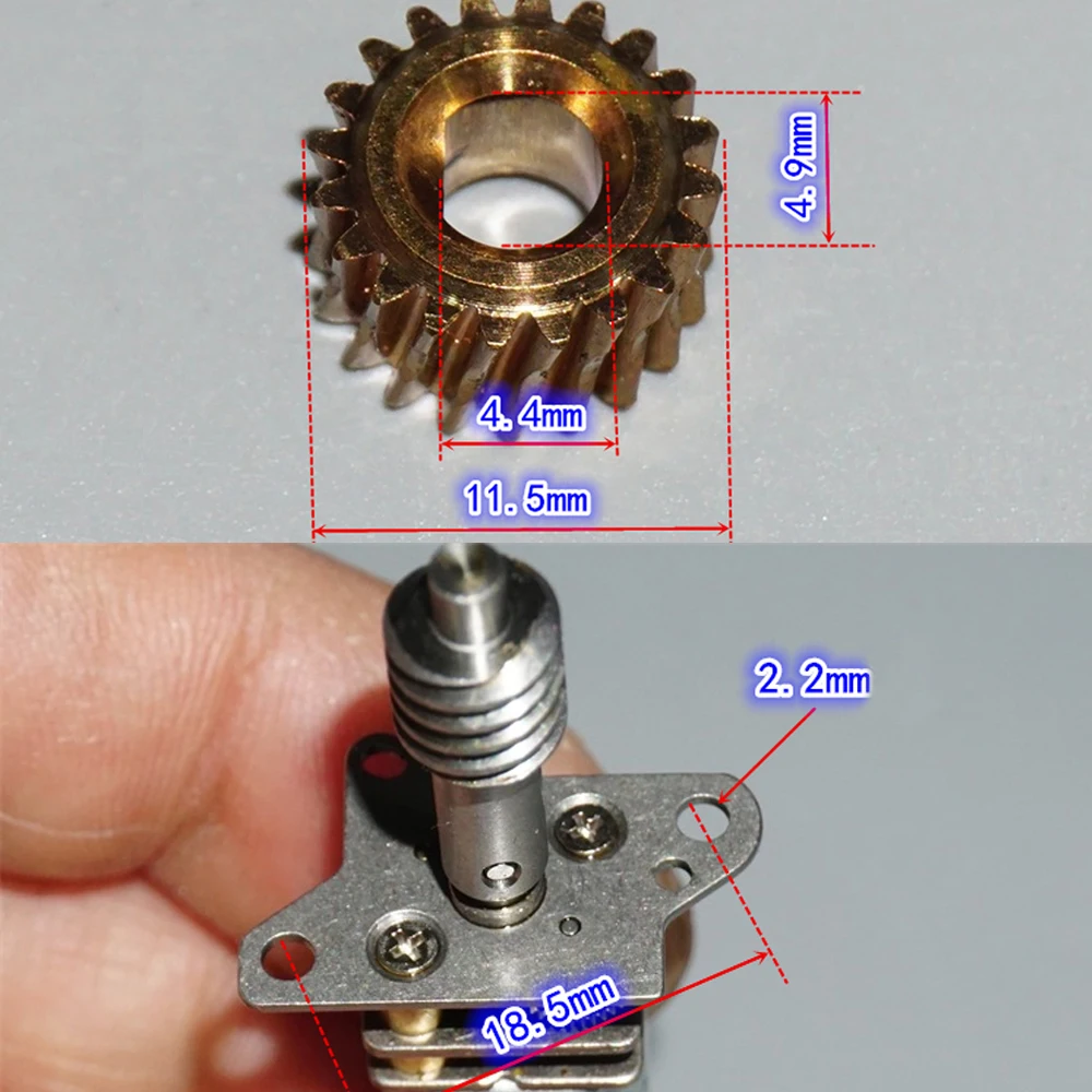 N20 Precision Micro Gear Motor 3V-6V All-Metal Gear Folding Landing Gear Worm Gear Motor 1:300 Deceleration Ratio