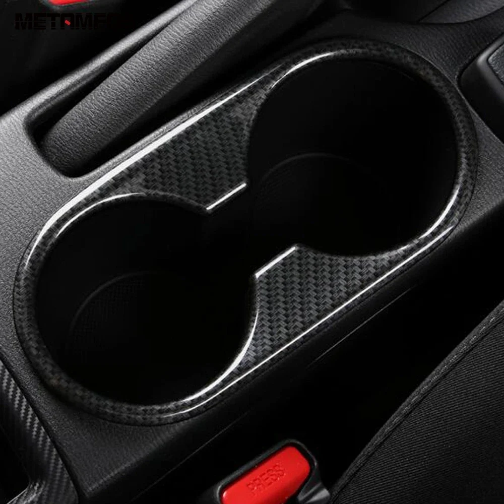 For Mazda CX-3 CX3 2014 2015 2016 2017 2018 Carbon Fiber Center Console Water Cup Holder Panel Cover Trim Interior Accessories