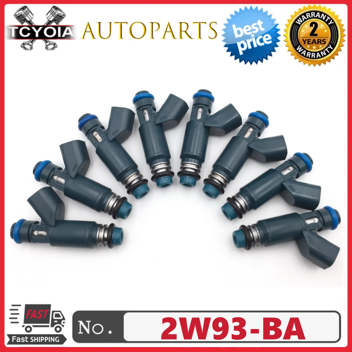 8pcs/lot 2W93-BA 4650544 AJ811177 AJ82532 AJ88900 Fuel Injectors For 2003-2009 Jaguar 2008-2009 Land Rover 4.2L V8