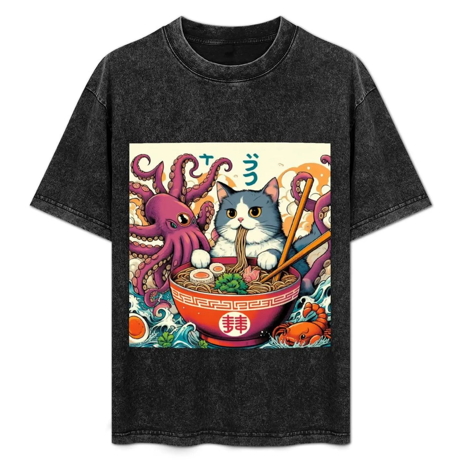 

Cat ramen T-Shirt basketball graphic tees sweat boys whites mens t shirts casual stylish