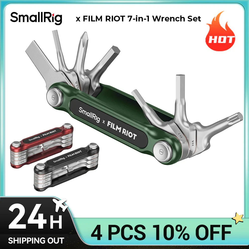 Zestaw składanych śrubokrętów SmallRig x FILM RIOT Zestaw kluczy składanych 7 w 1 z metalowym zestawem uniwersalnym do pozycjonowania wielu kątów 4812
