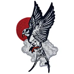 Embird Swallow Fly In the Sky Embroidered Applique Iron on Patch Sew On Emblem