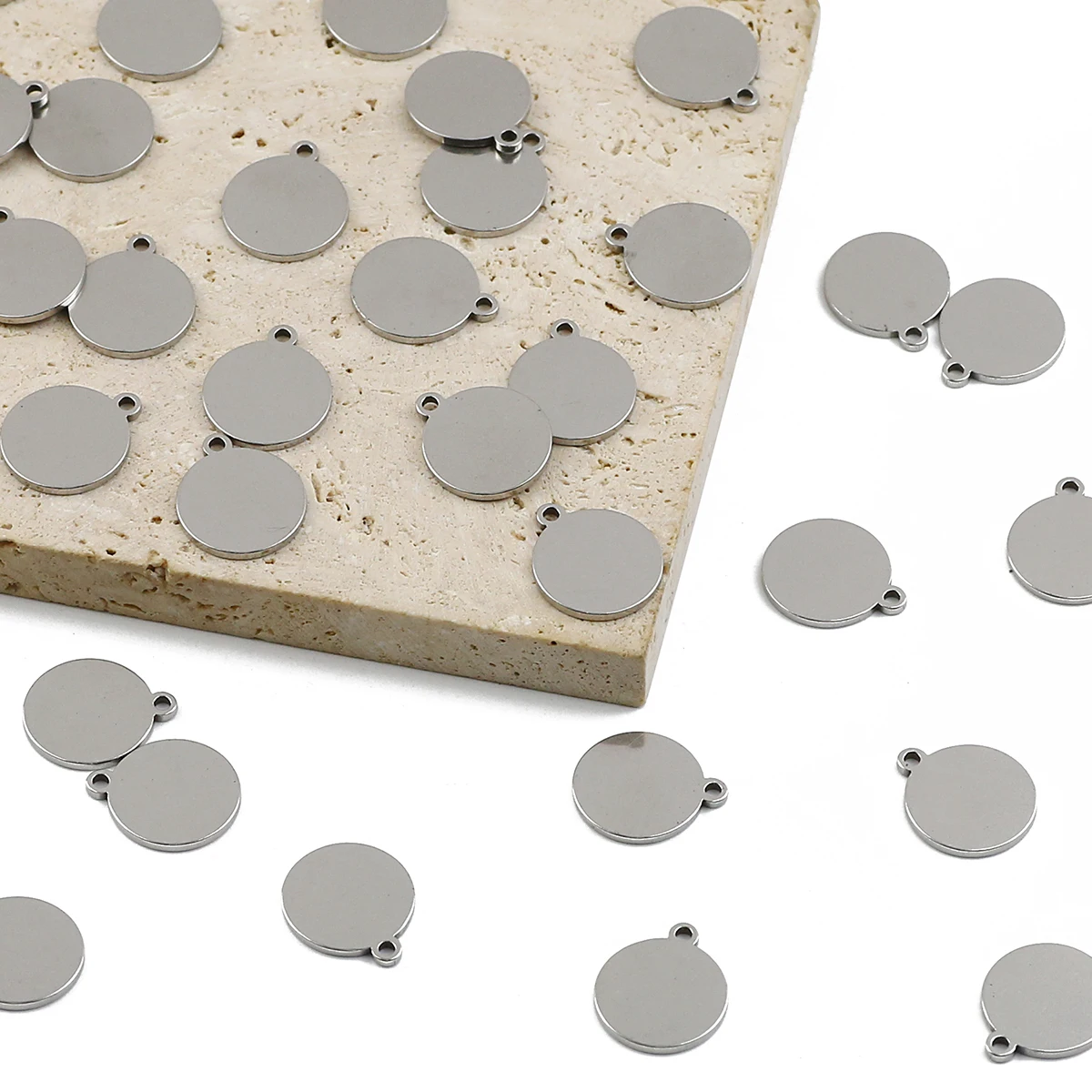 

WLYeeS 6mm-25mm Stainless Steel Round Blank Inlaid Plate Flat Pendant For Making Necklace Bracelet DIY Jewelry Accessories