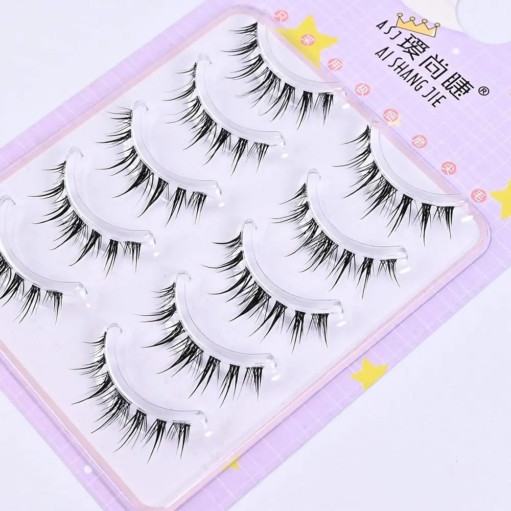 Faux cils doux et pointus pour les yeux, extension de cils, bande dessinée thaïlandaise, tige transparente, support, outils de maquillage pour les yeux, paresseux