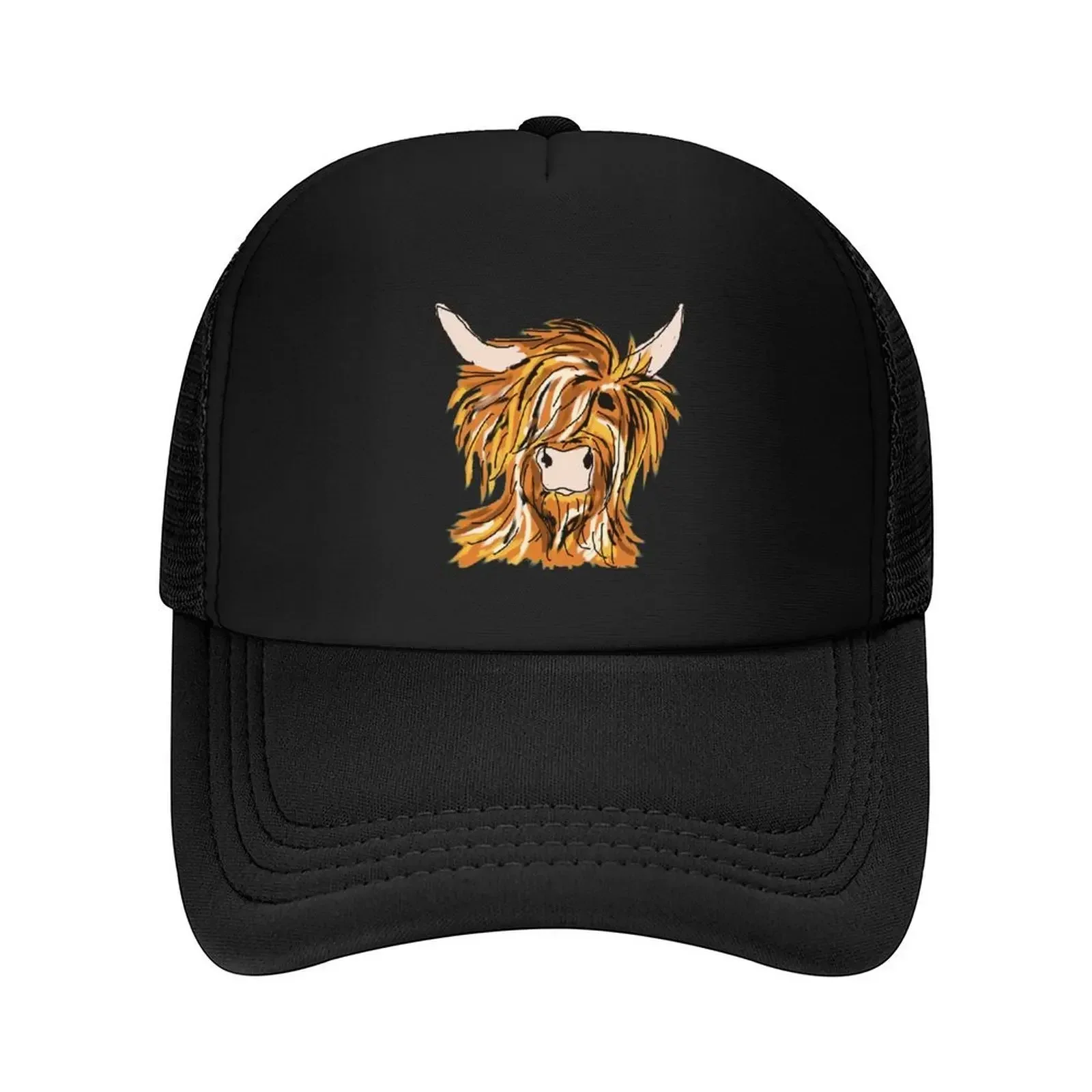 New Highland Coo // Highland Coo Baseball Cap tactical cap Unique hats Golf Hat Man Luxury man cap Elegant Women's Hats Men's