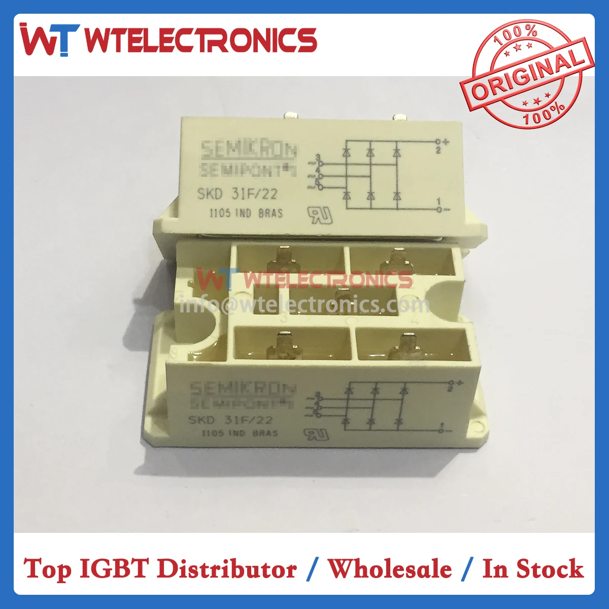 

Genuine SKD31F 22 Diode Module SKD31F22